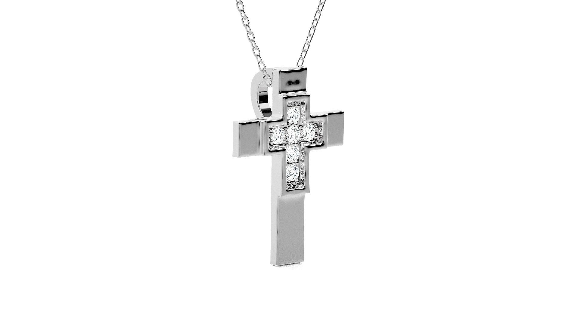 Jesus Holy Cross Pendant 3dm stl renders details 3D print model_6