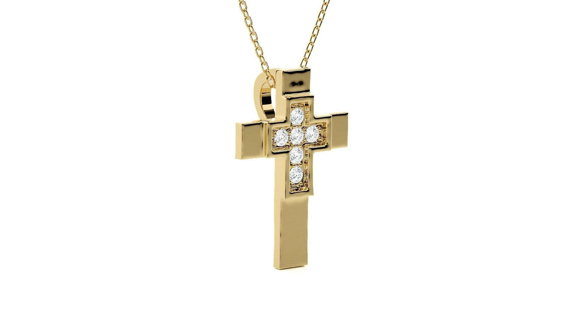 Jesus Holy Cross Pendant 3dm stl renders details 3D print model_10