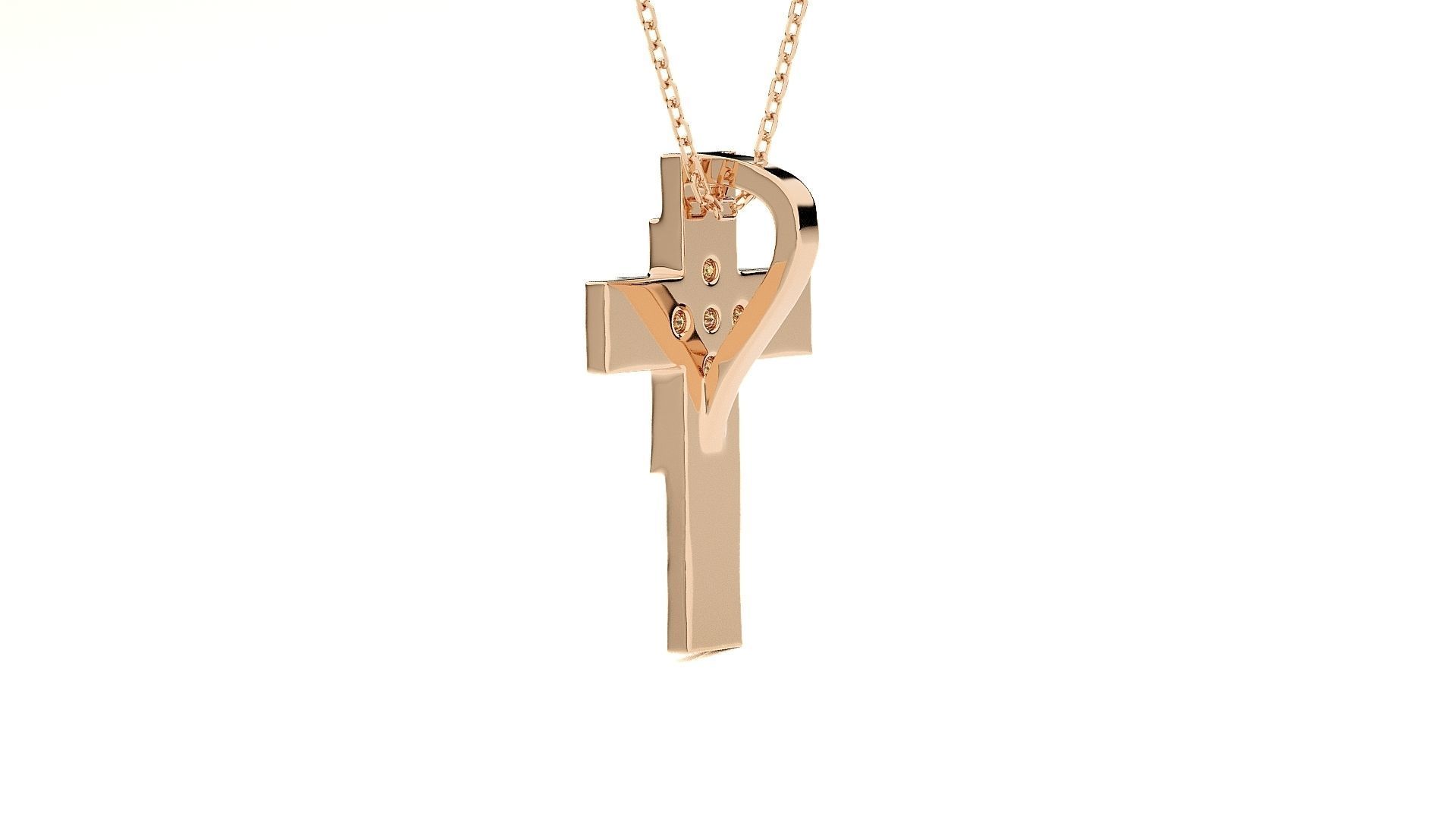 Jesus Holy Cross Pendant 3dm stl renders details 3D print model_4