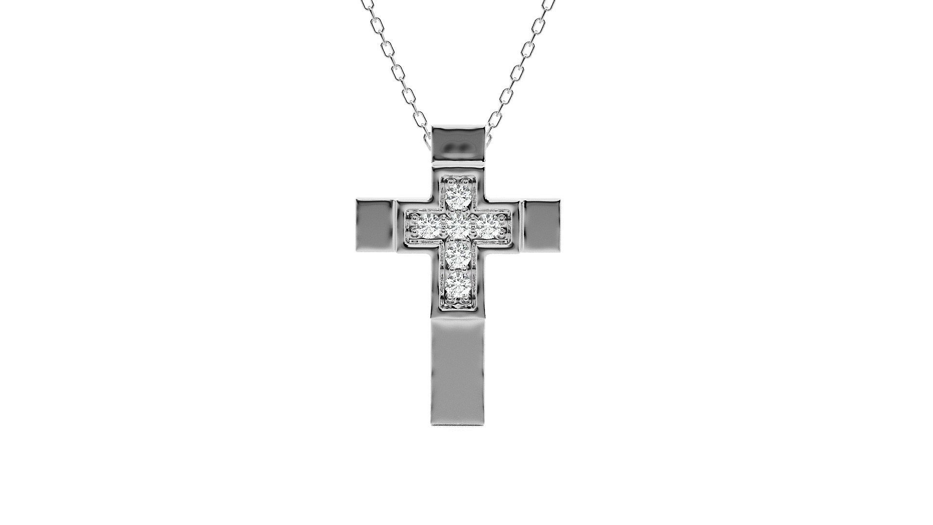Jesus Holy Cross Pendant 3dm stl renders details 3D print model_5