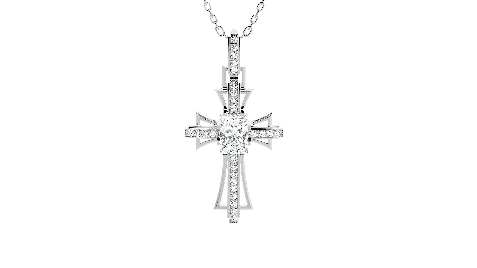 Jesus Holy Cross Pendant 3dm stl renders details 3D print model_5