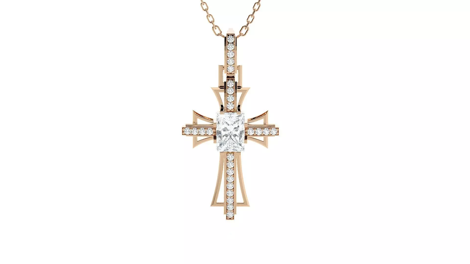 Jesus Holy Cross Pendant 3dm stl renders details 3D print model_0