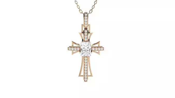 Jesus Holy Cross Pendant 3dm stl renders details 3D print model