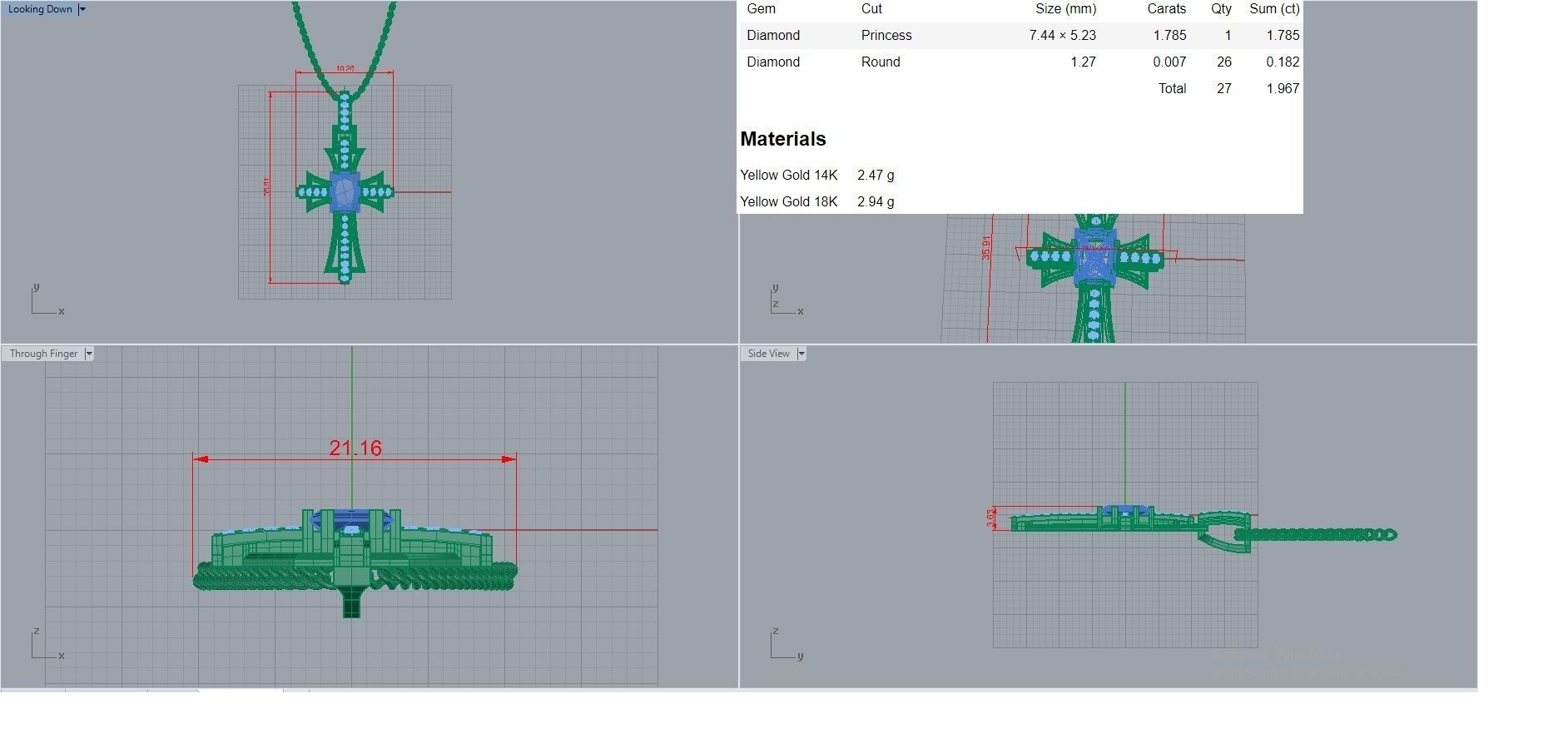 Jesus Holy Cross Pendant 3dm stl renders details 3D print model_3