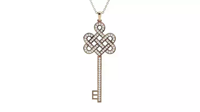 Infinity Diamond Keys Pendant 3dm stl renders details 3D print model