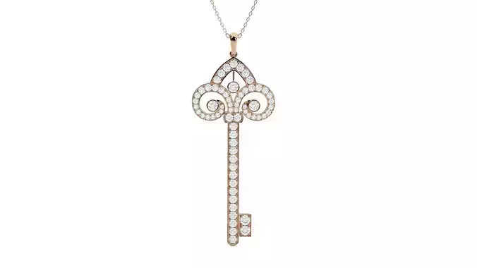 Diamond Keys Pendant 3dm stl renders details 3D print model