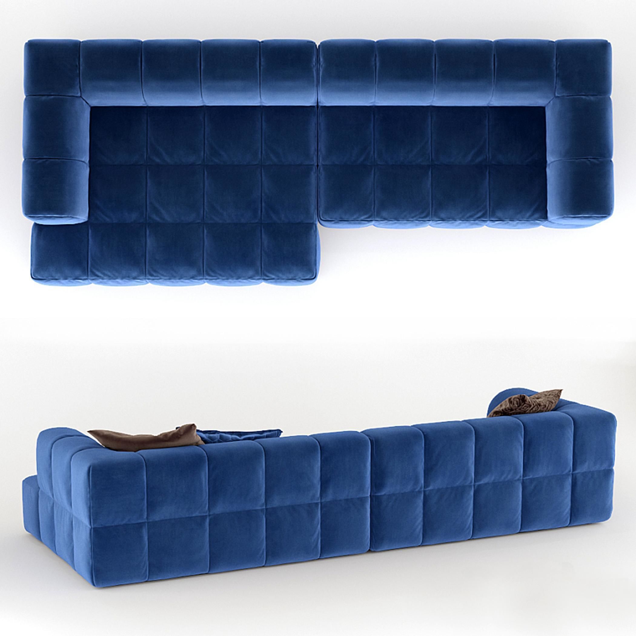 sofa Modern multi-person 3D model_4