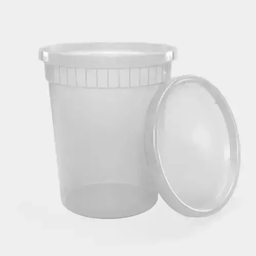 32 oz Deli or Soup Plastic Container with Lid