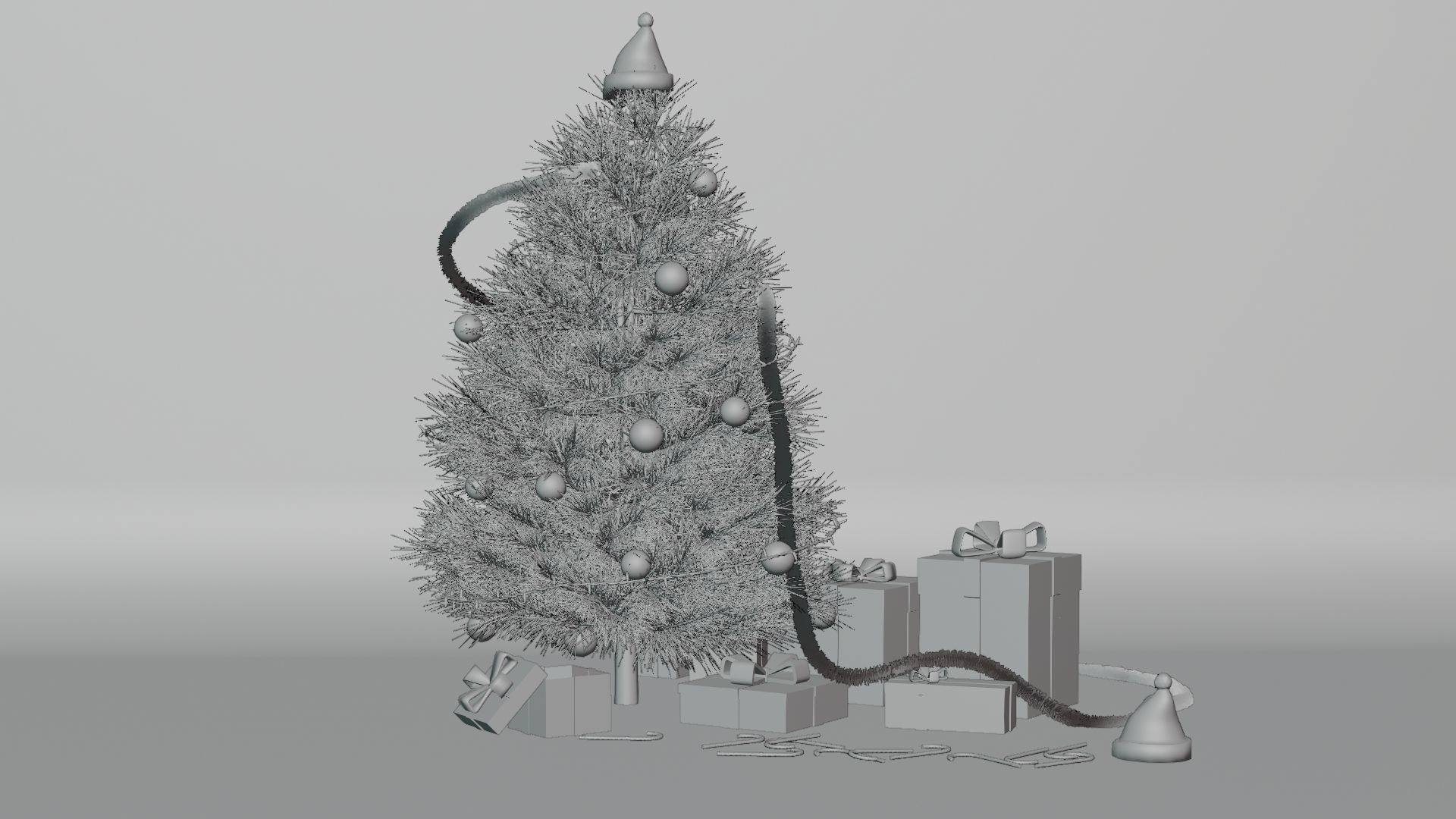 christmas pine tree 3D model_4