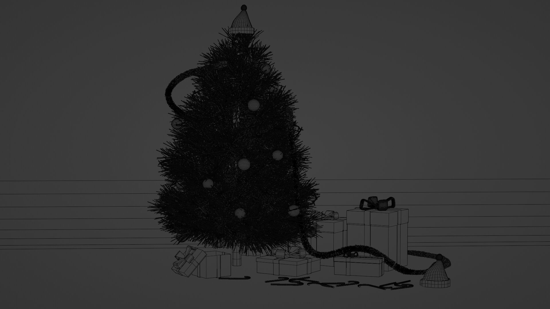 christmas pine tree 3D model_3