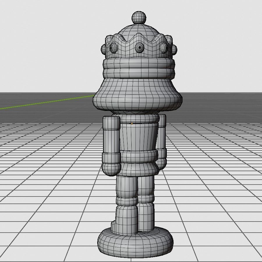 Soldier Nutcracker Doll Low-poly 3D model_8
