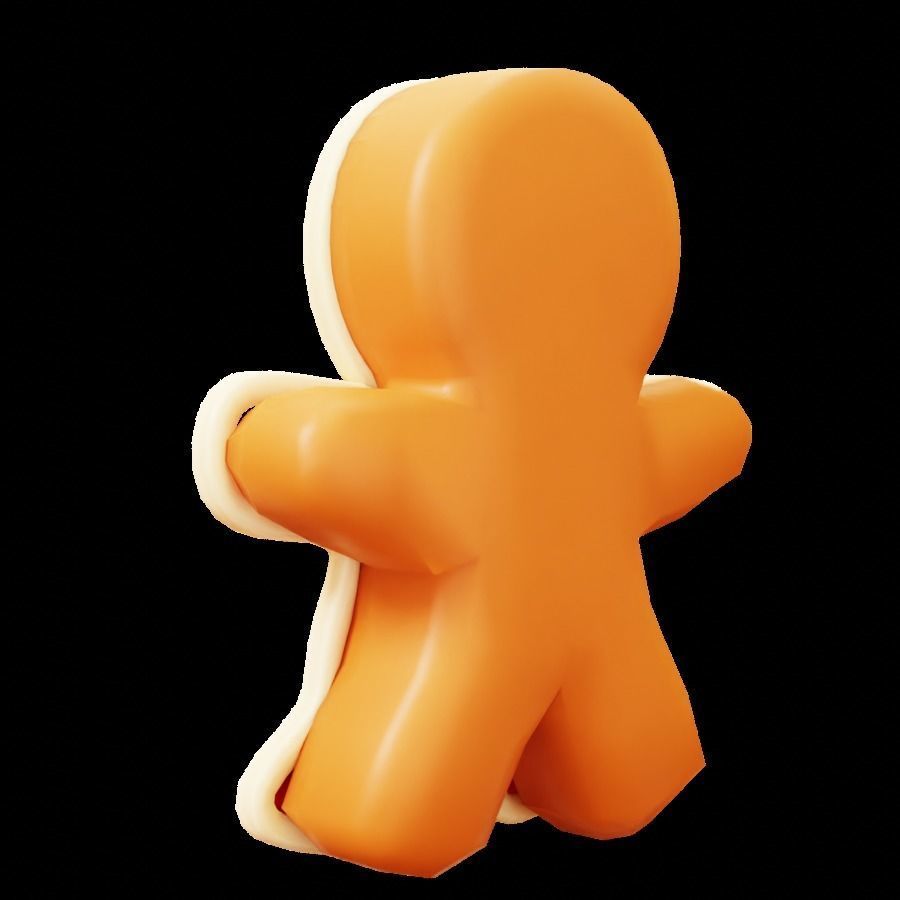 Gengerbread Low-poly 3D model_7