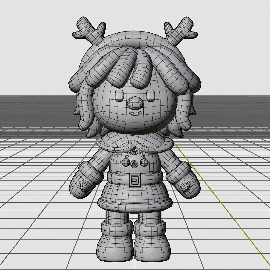 10 Characters Christmas and New Year Theme 3D Model Collection_17