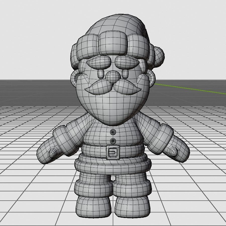 10 Characters Christmas and New Year Theme 3D Model Collection_11