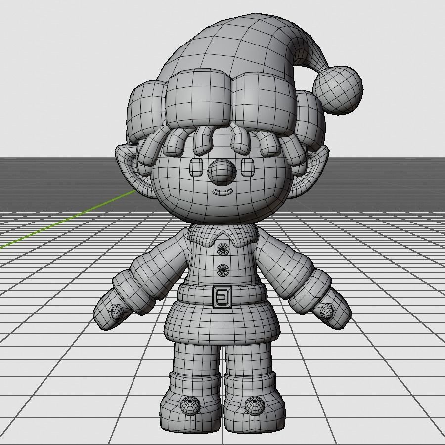 10 Characters Christmas and New Year Theme 3D Model Collection_19