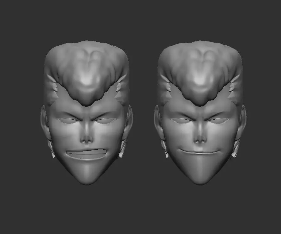 Kuwabara with Spirit Sword - Headsculpt for Action Figures 3D print model_0