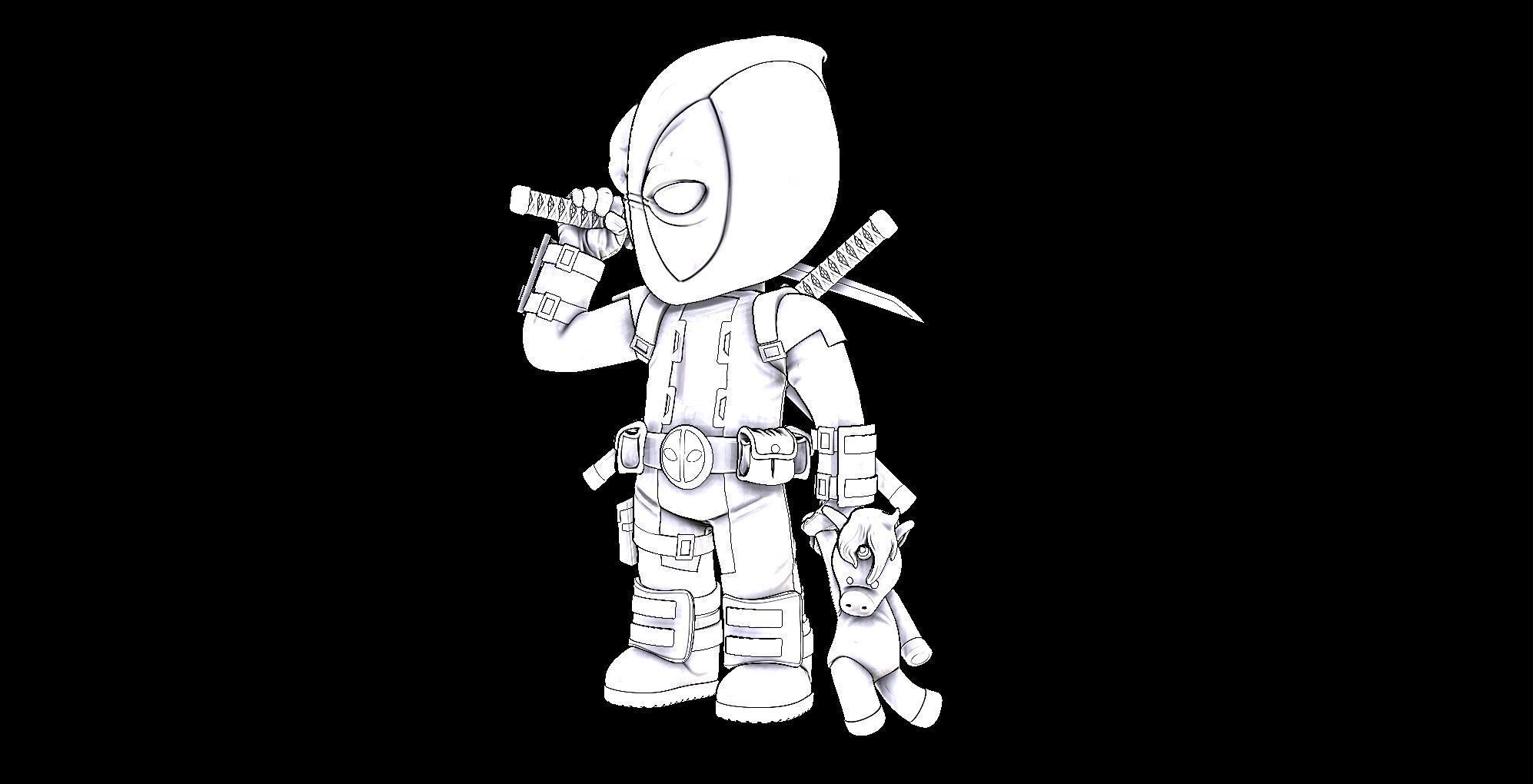 Deadpool Ryan Reynolds X-MEN 3D print model_14