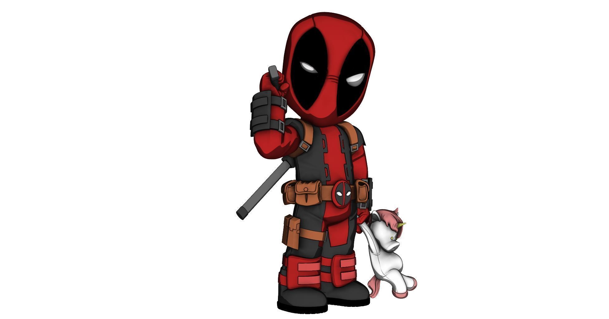 Deadpool Ryan Reynolds X-MEN 3D print model_9