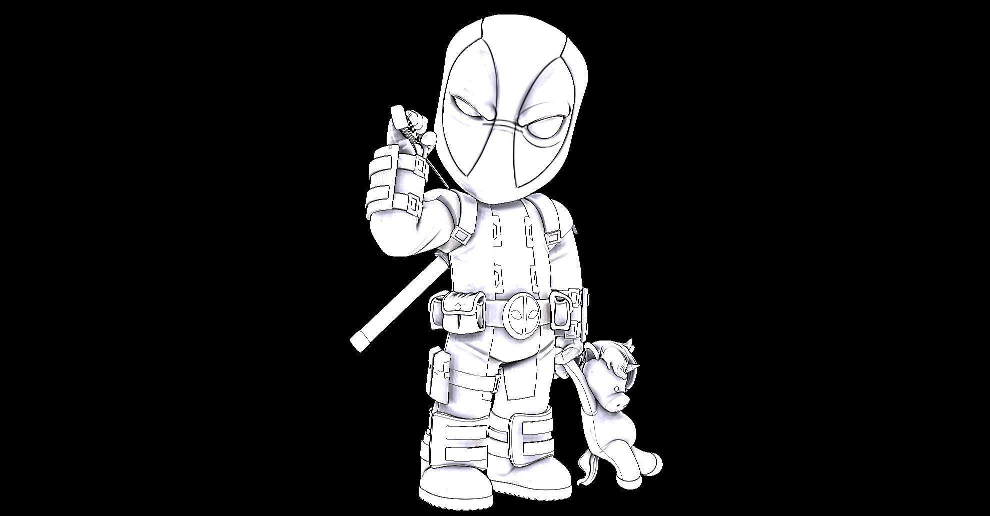 Deadpool Ryan Reynolds X-MEN 3D print model_12