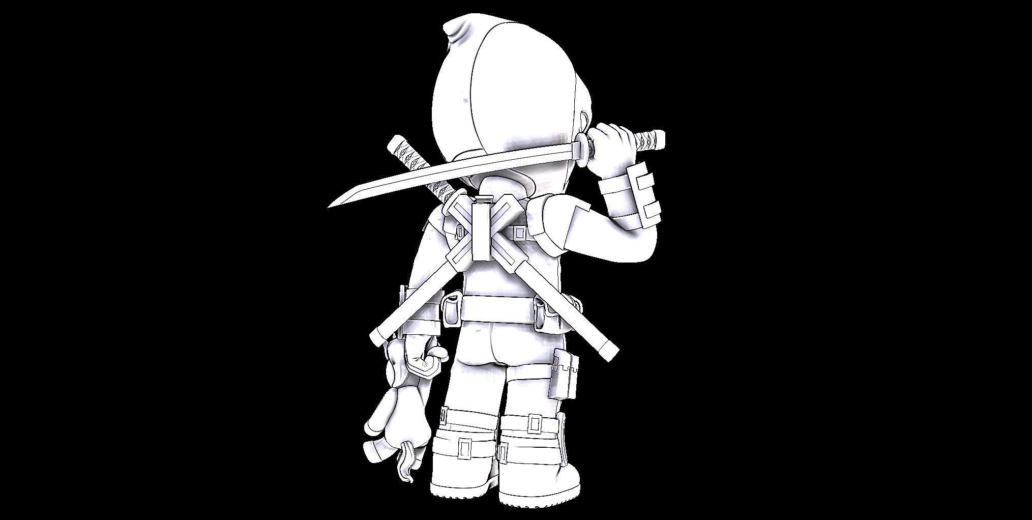 Deadpool Ryan Reynolds X-MEN 3D print model_15