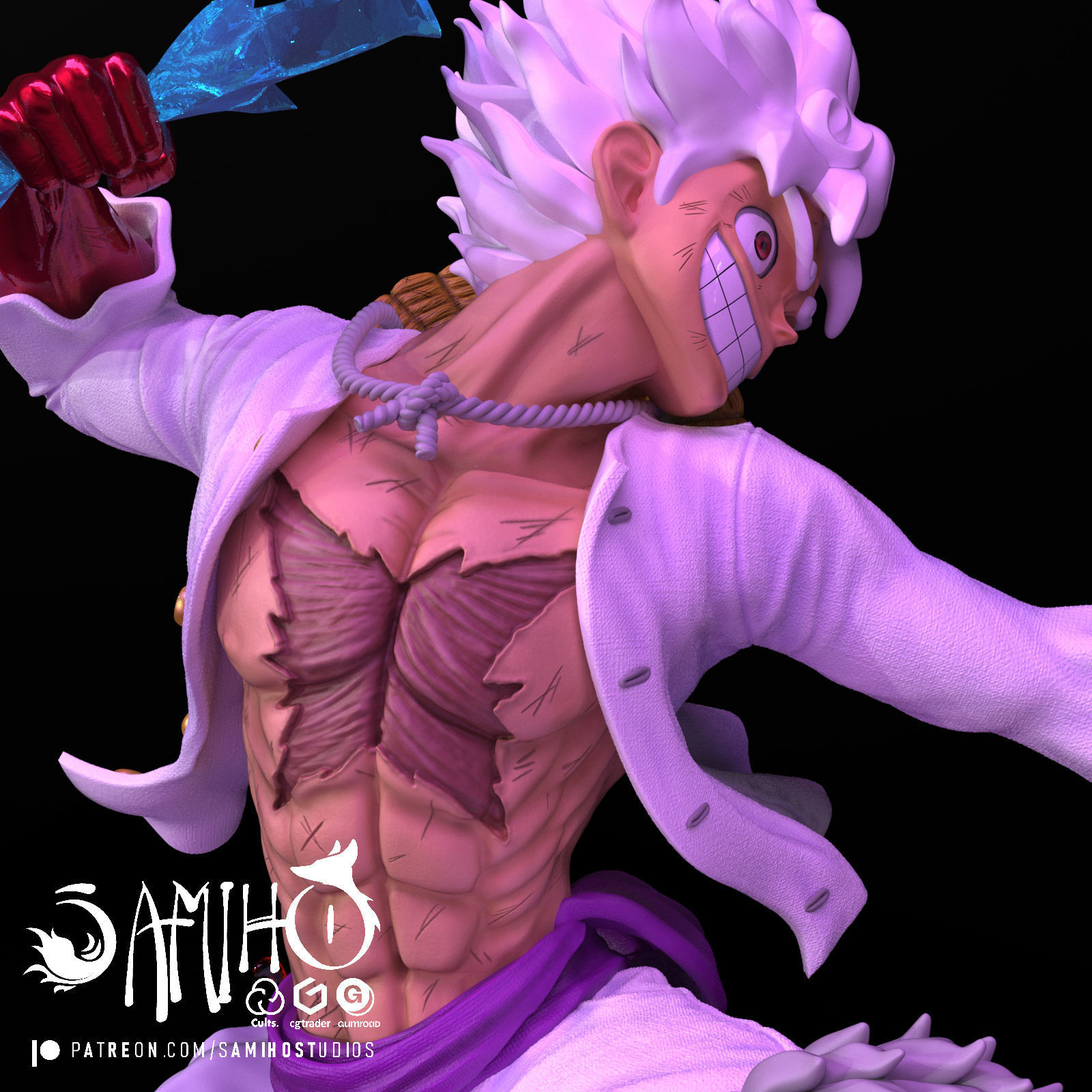 Samiho Studios - Nika Luffy - STLs ready for printing 3D print model_4