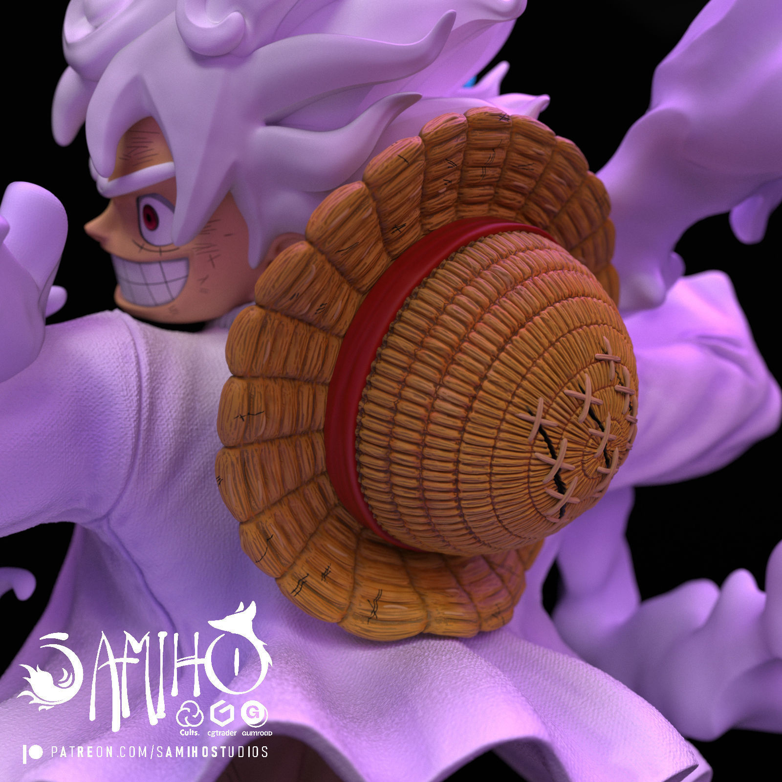 Samiho Studios - Nika Luffy - STLs ready for printing 3D print model_6