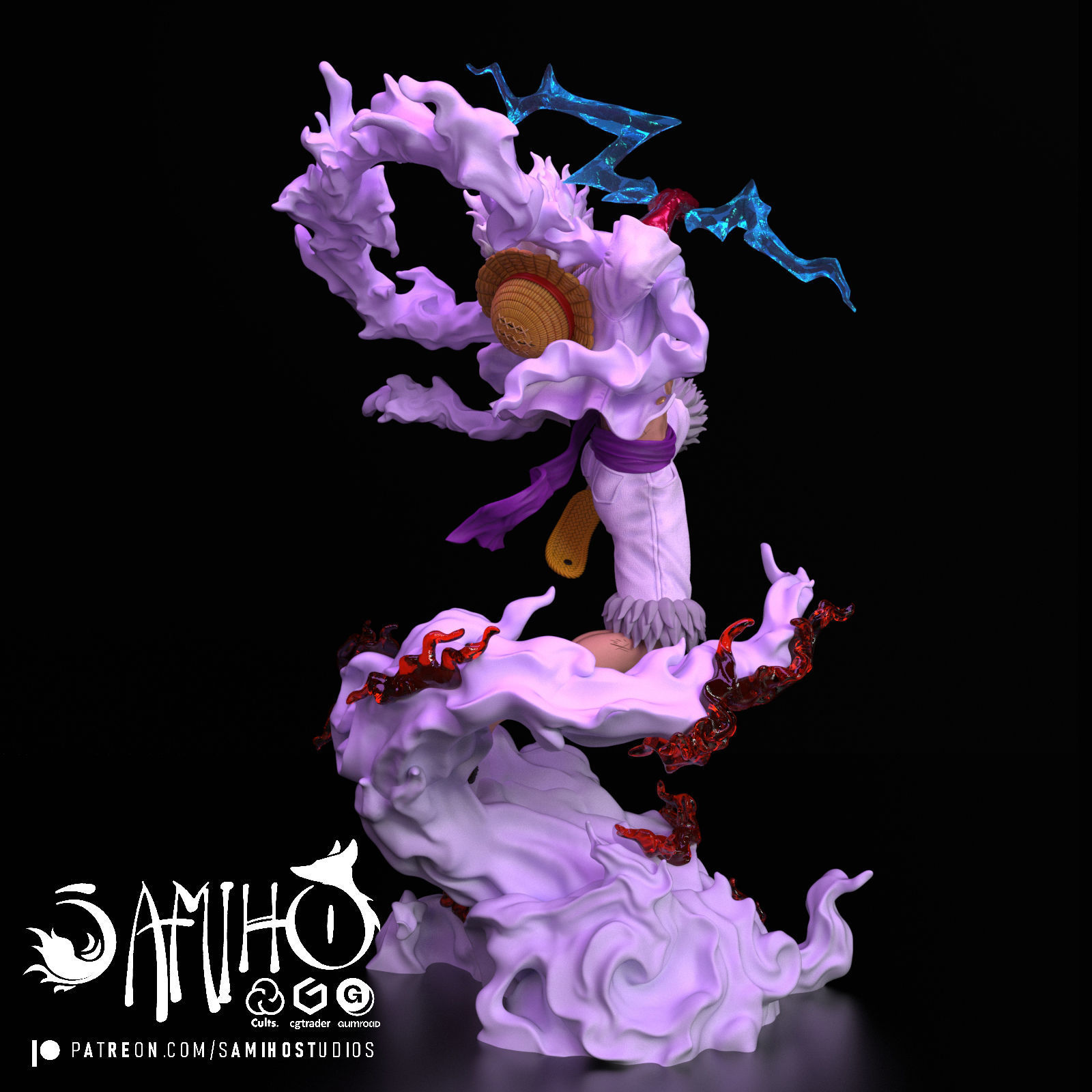 Samiho Studios - Nika Luffy - STLs ready for printing 3D print model_3