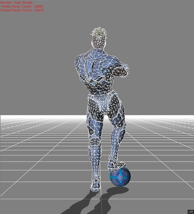 Bruno The Protector Low-poly 3D model_7