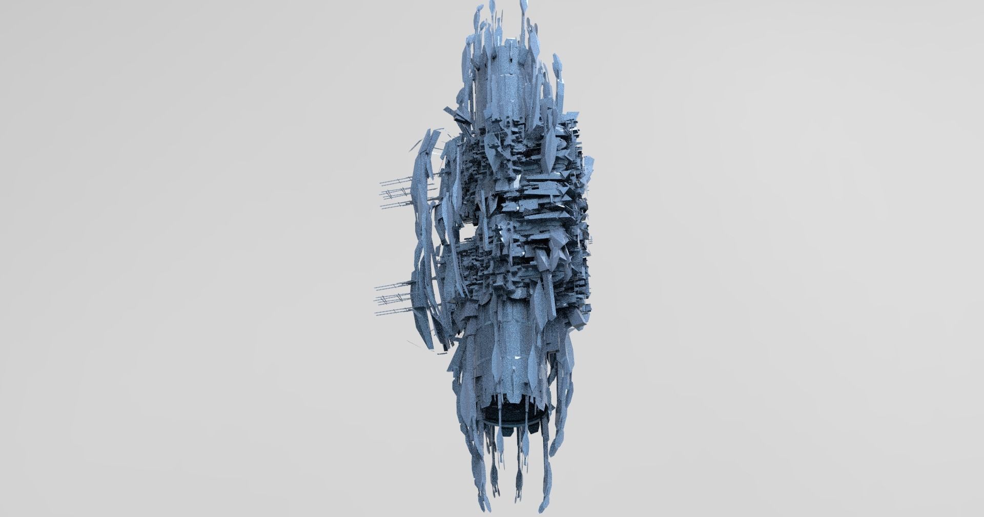 Resistance aliens dark module jet systems Low-poly 3D model_4