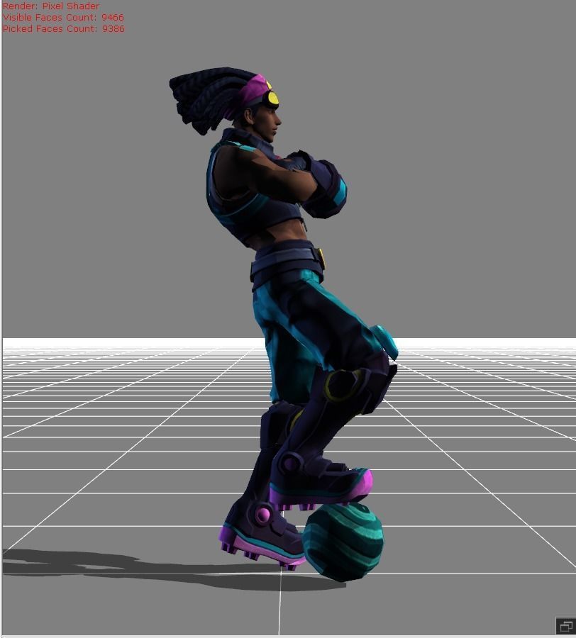 Bruno Street Football Low-poly 3D model_1