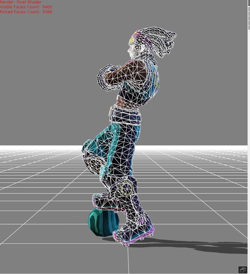 Bruno Street Football Low-poly 3D model_6