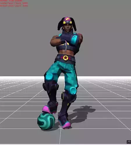 Bruno Street Football Low-poly 3D model Bruno Street Football Low-poly 3D model