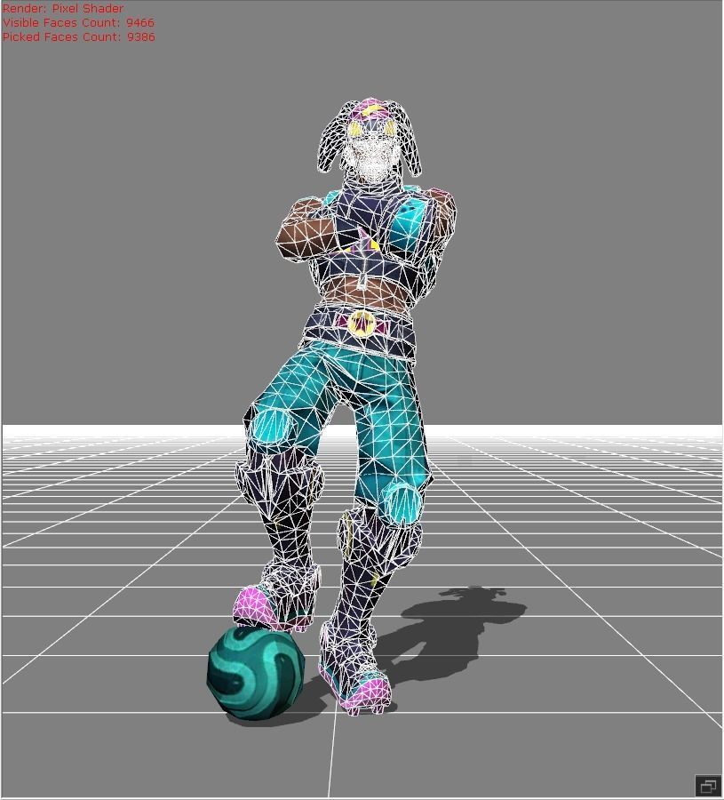 Bruno Street Football Low-poly 3D model_4