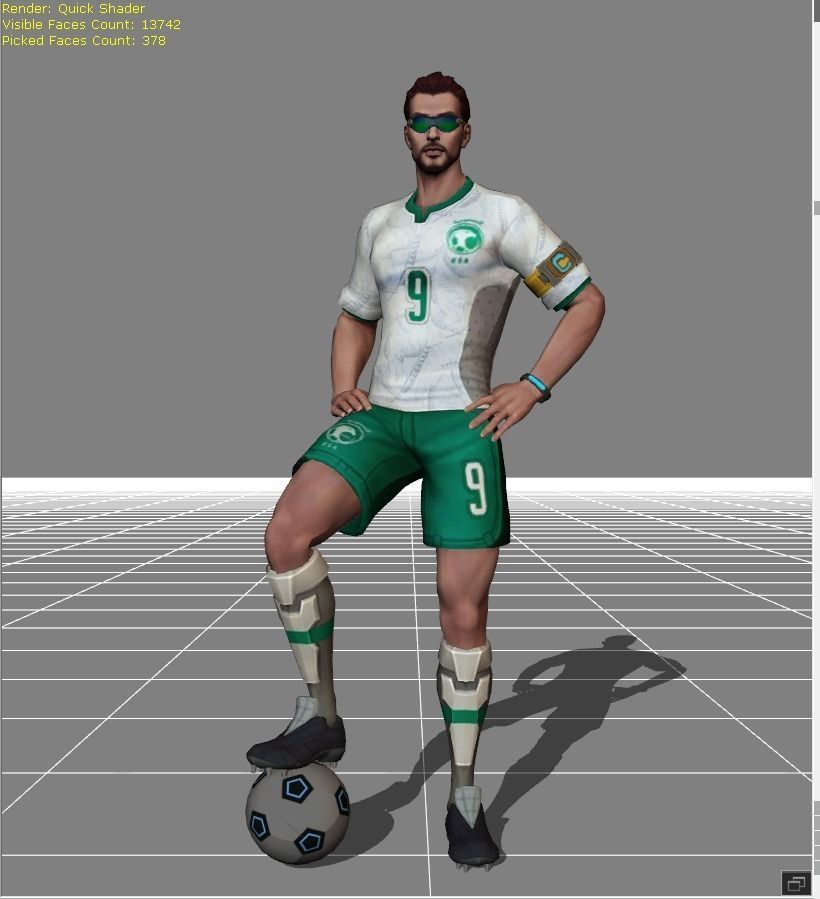 Bruno The Falcon Low-poly 3D model_1