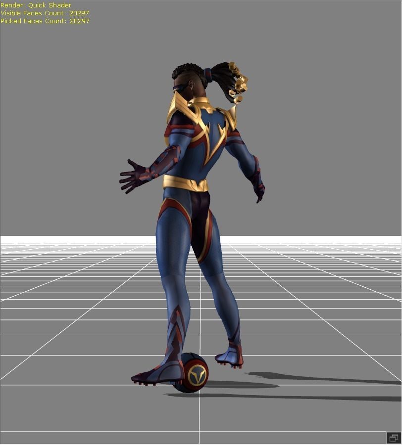 Bruno Firebolt Low-poly 3D model_2