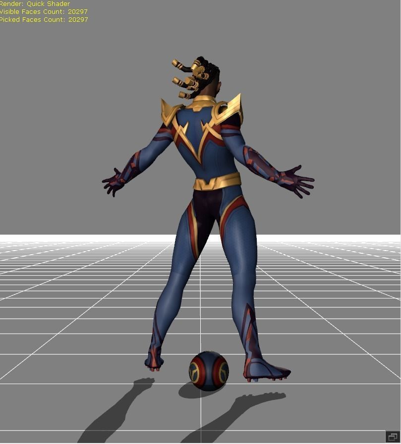Bruno Firebolt Low-poly 3D model_3