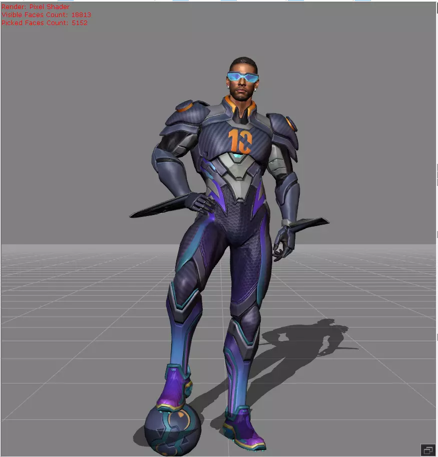 Bruno Halo Striker Low-poly 3D model_0