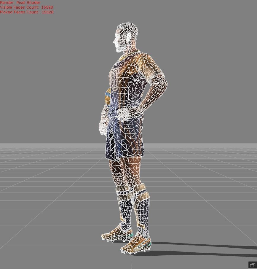 Neymar Jr Bruno Low-poly 3D model_6