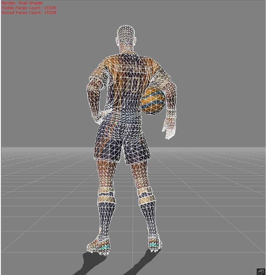 Neymar Jr Bruno Low-poly 3D model_7