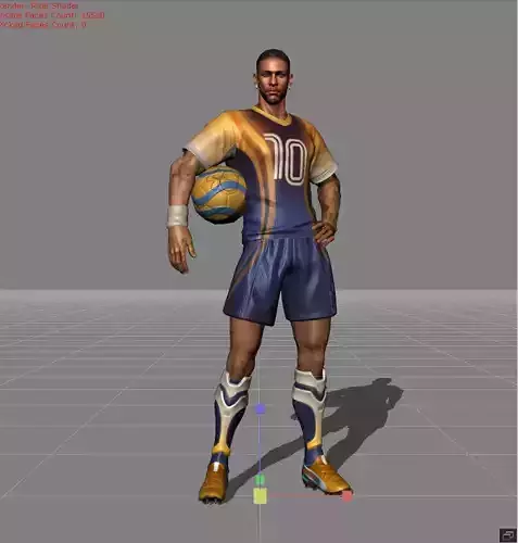 Neymar Jr Bruno Low-poly 3D model Neymar Jr Bruno Low-poly 3D model