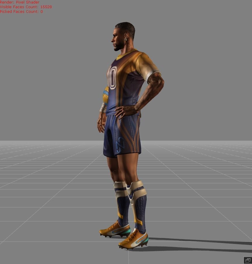 Neymar Jr Bruno Low-poly 3D model_2