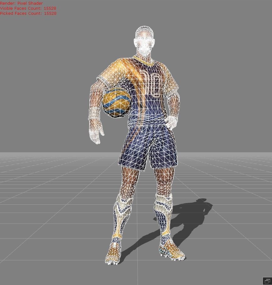 Neymar Jr Bruno Low-poly 3D model_4