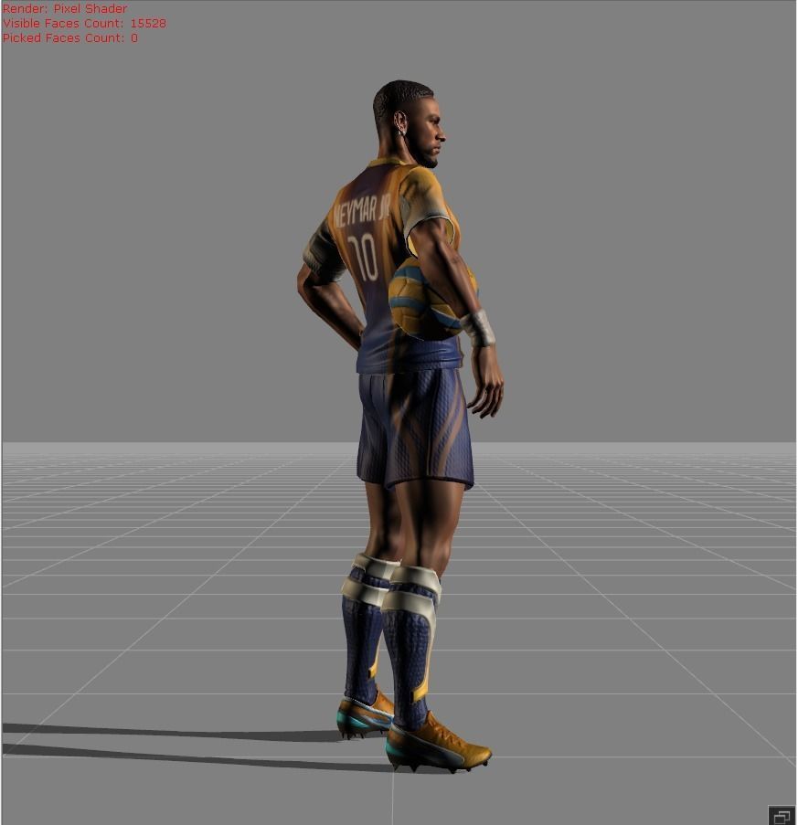 Neymar Jr Bruno Low-poly 3D model_1