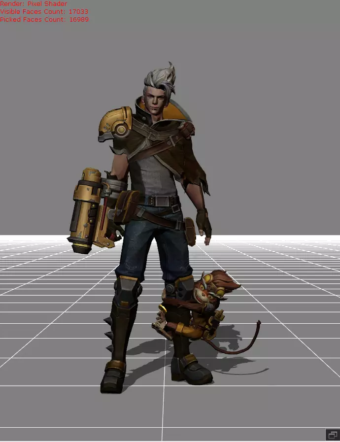 Claude Golden Bullet Low-poly 3D model_0