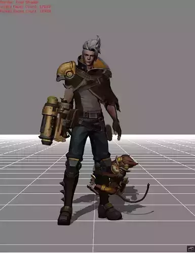 Claude Golden Bullet Low-poly 3D model