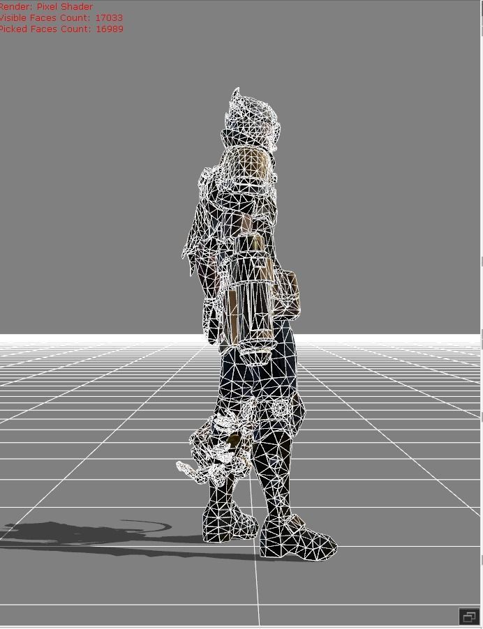 Claude Golden Bullet Low-poly 3D model_5