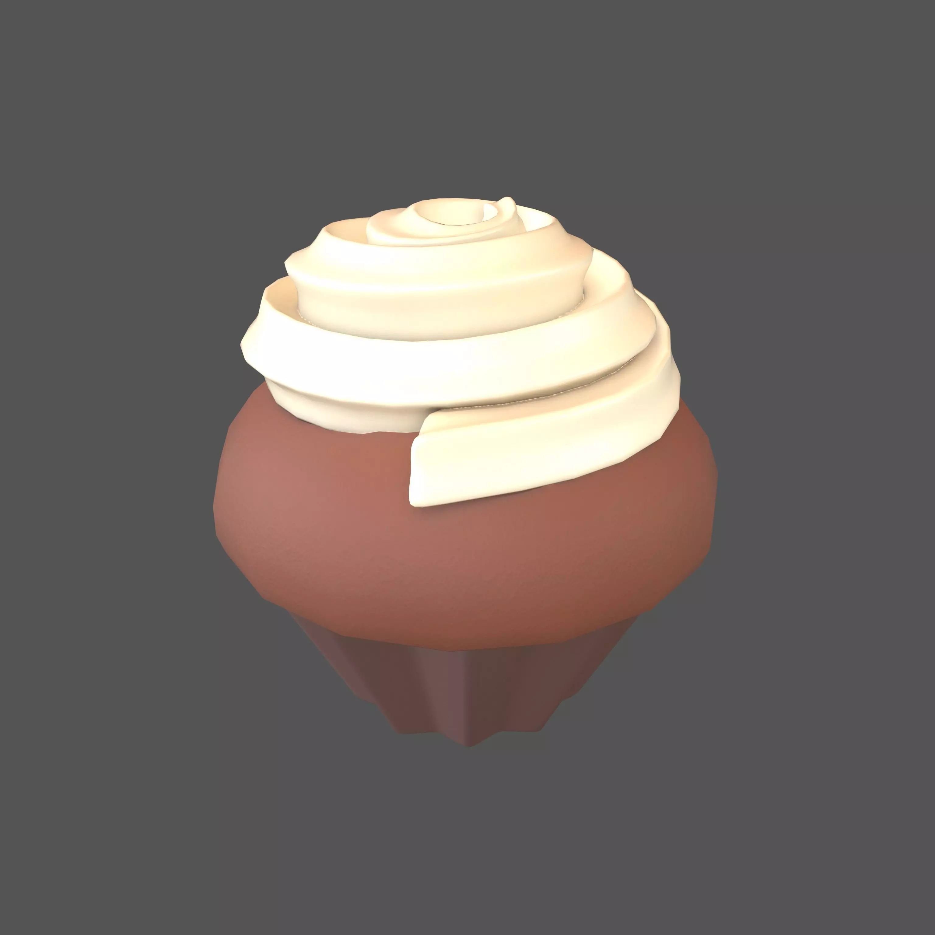 Cup Cake v2 002 Low-poly 3D model_0