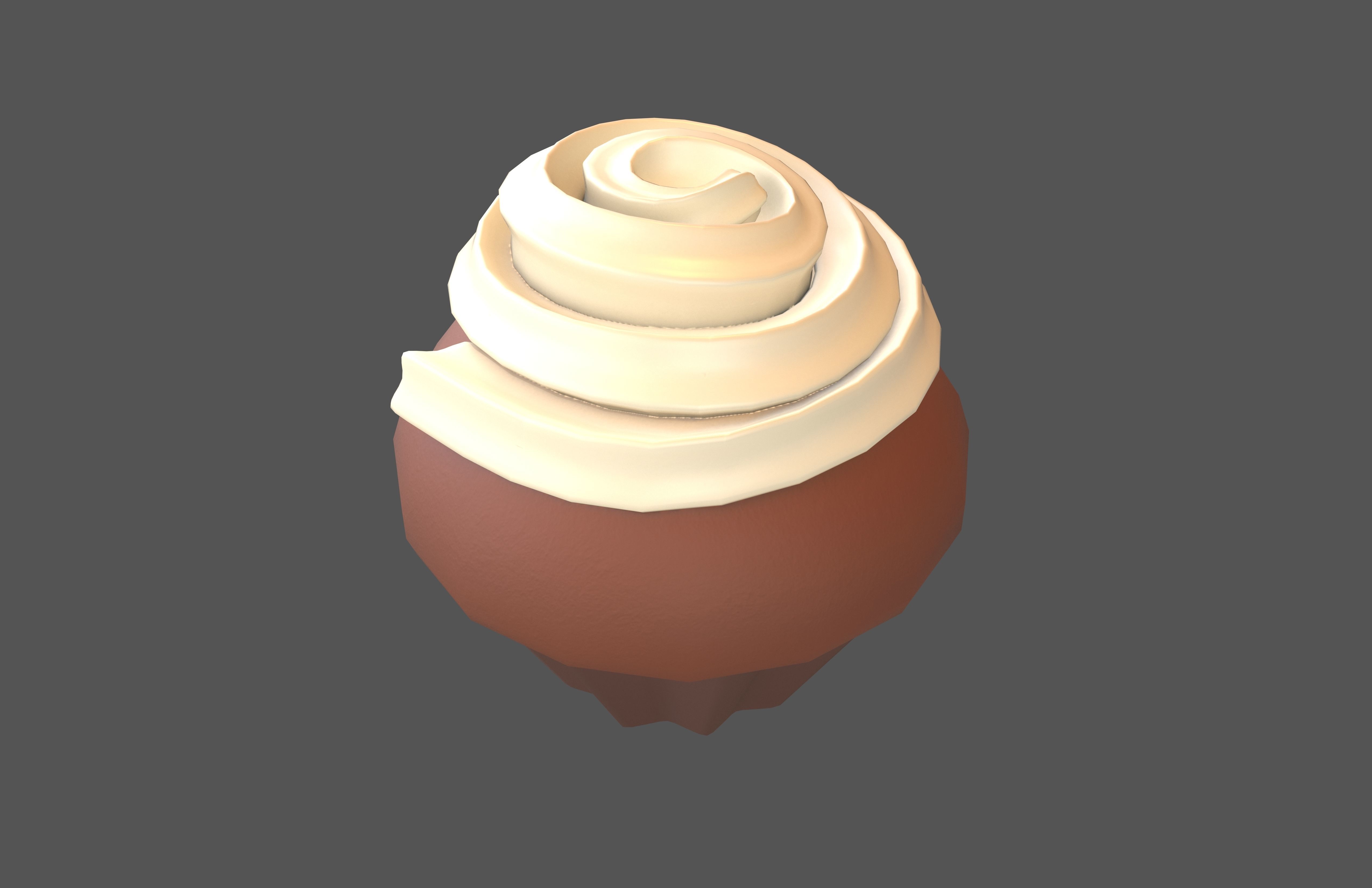 Cup Cake v2 002 Low-poly 3D model_2
