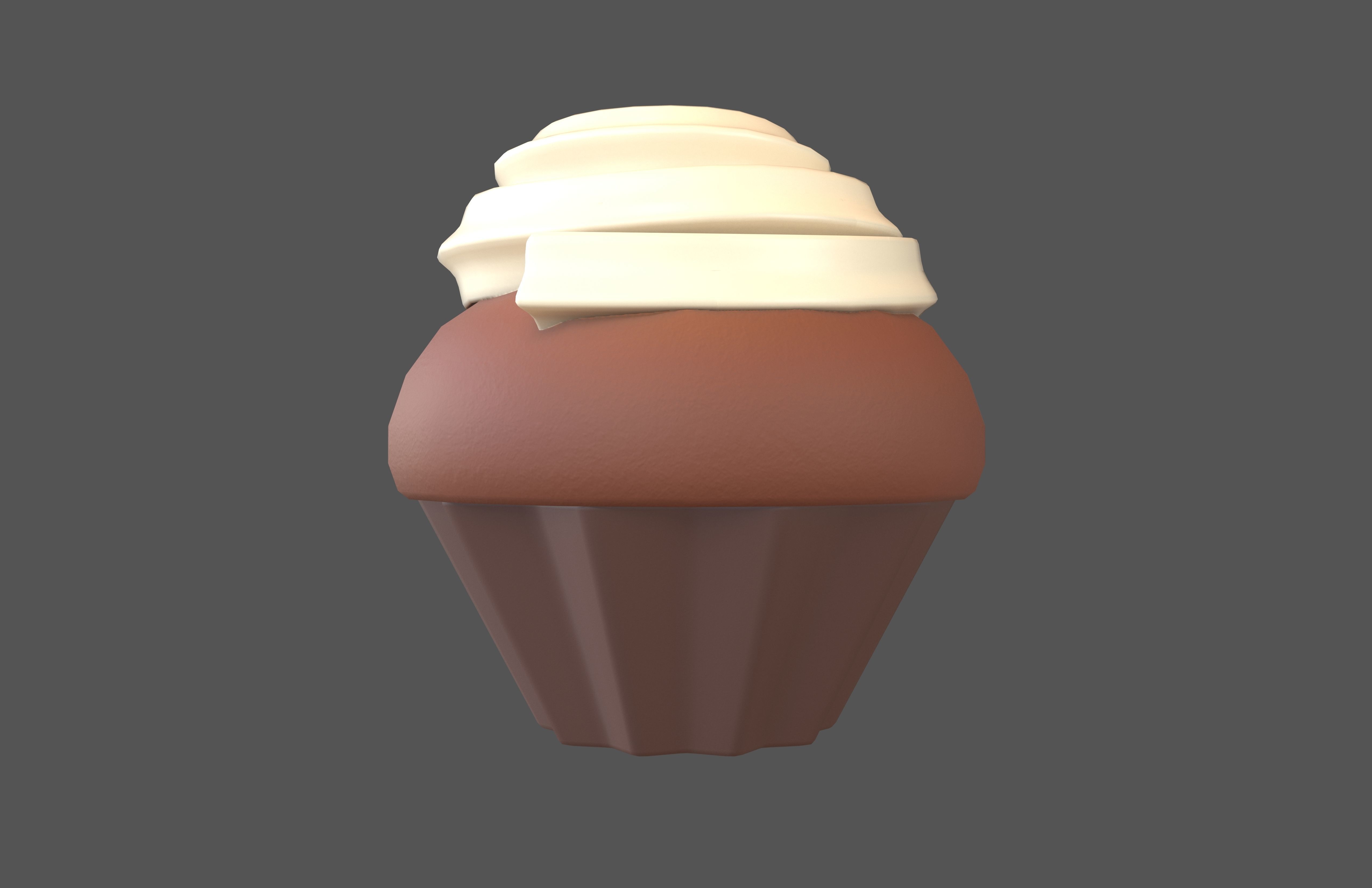 Cup Cake v2 002 Low-poly 3D model_1