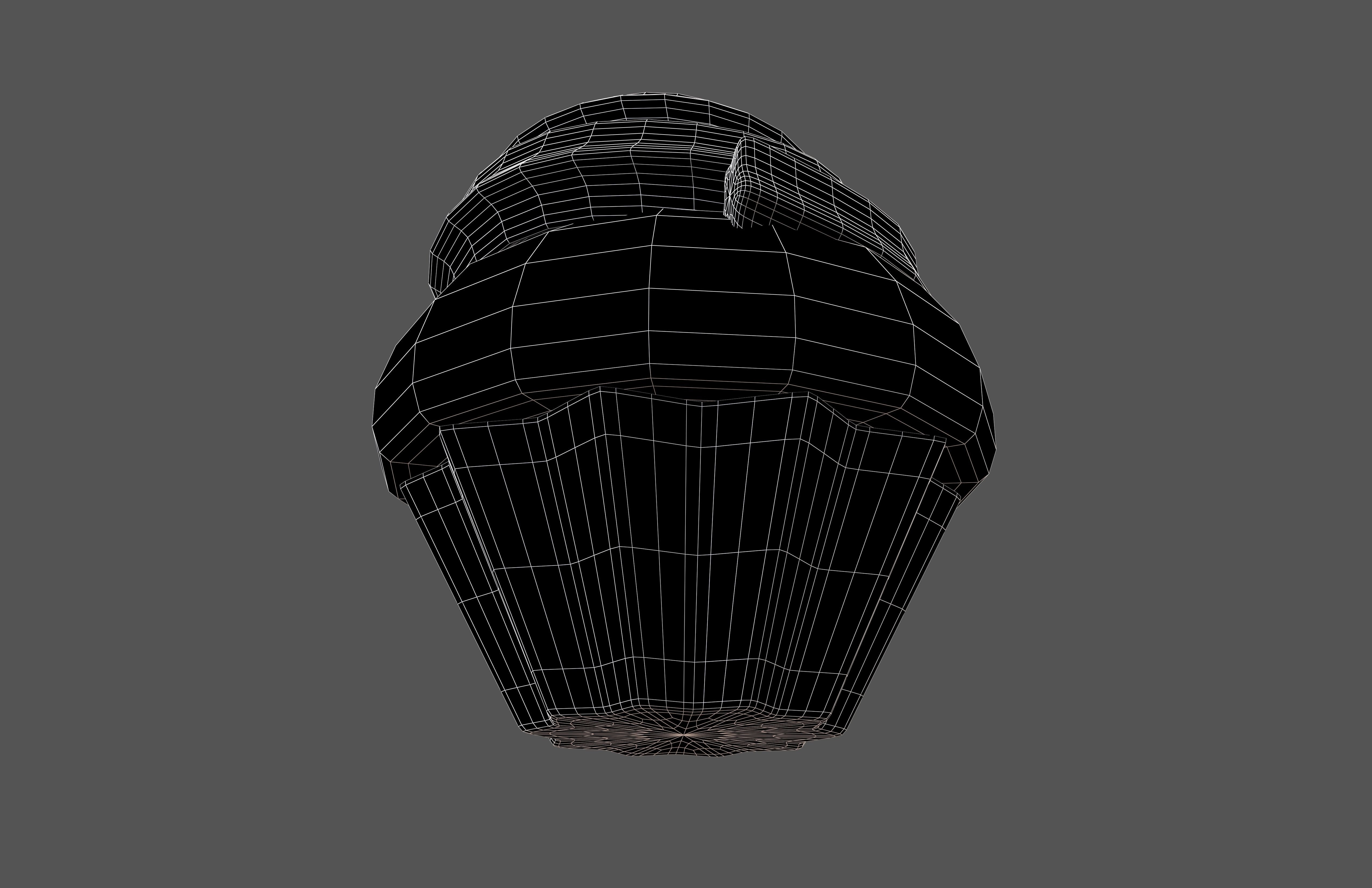 Cup Cake v2 003 Low-poly 3D model_8